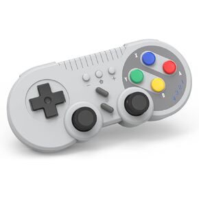 Cenxaki Switch Controller for Nintendo Switch, Wireless Switch Gamepad Compatiable for NS/Switch OLED/Windows PC Classic SNES Style Controller with Motion Control/Vibration/Turbo/Wakeup - Gray