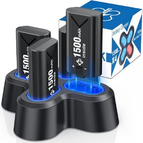 حزمة بطارية قابلة لإعادة الشحن لأجهزة Xbox Series X|S/Xbox One S/X/Elite، حزمة بطارية وحدة تحكم Xbox One بقدرة 4×1500 مللي أمبير في الساعة مع محطة شحن سريعة لوحدة التحكم اللاسلكية Xbox Series X|S/Xbox One S/X/Elite in Kuwait