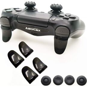 استبدال مشغلات L2 R2 Ps4 Glowing Triggers (زوجان من موسع الزناد الفلوري، 6 قطع من مقابض عصا الإبهام، زوجان من ملصق LED) لجهاز التحكم Dualshock لجهاز PS4 (ضوء أخضر متوهج وأخضر متوهج) in Kuwait