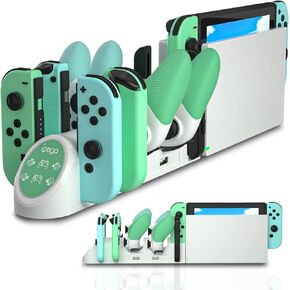 Charging Dock for Nintendo Switch, Charging Station for Nintendo Switch Joy Cons and Nintendo Switch Pro controllers with LED Indicator