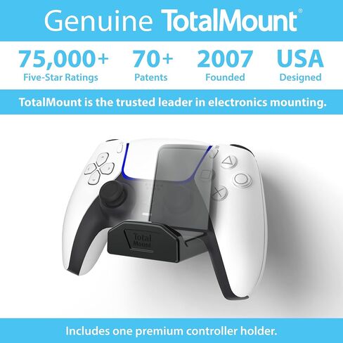 TotalMount (عبوة واحدة من حامل الحائط لوحدة التحكم مع وسادة مضادة للانزلاق ولاصق قابل للإزالة لأجهزة Xbox وPS5 وPS4 وNintendo - هذا الحامل المتميز لن يلحق الضرر بجدارك باستخدام البراغي أو اللاصق الدائم in Kuwait