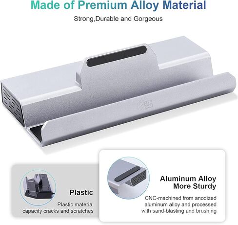 قاعدة تلفزيون بقاعدة حامل على سطح السفينة، محطة إرساء تلفزيون من سبائك الألومنيوم المصقولة Cenxaki مع HDMI 4K@60 هرتز / 3 * منافذ USB 3.0/حامل مضاد للانزلاق لسطح البخار القيم، وقاعدة سبائك ROG، وNS والهواتف المحمولة in Kuwait