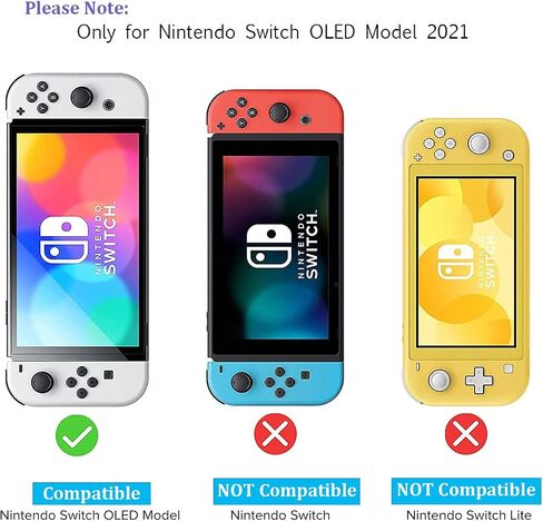 واقي شاشة من الزجاج المقسى من Vanjunn لجهاز Nintendo Switch OLED، غطاء واقي شاشة مضاد للضوء الأزرق لحماية العين لجهاز Nintendo OLED Switch مع تصميم مضاد للخدش (3 عبوات) in Saudi Arabia