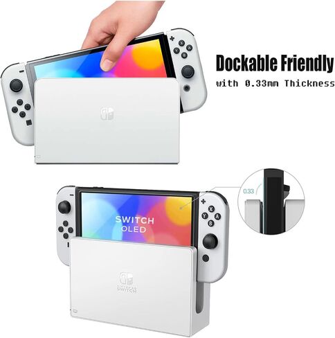 واقي شاشة من الزجاج المقسى من Vanjunn لجهاز Nintendo Switch OLED، غطاء واقي شاشة مضاد للضوء الأزرق لحماية العين لجهاز Nintendo OLED Switch مع تصميم مضاد للخدش (3 عبوات) in Saudi Arabia