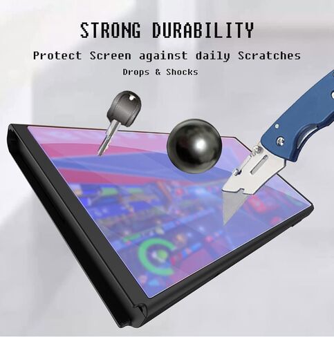 واقي شاشة من الزجاج المقسى من Vanjunn لجهاز Nintendo Switch OLED، غطاء واقي شاشة مضاد للضوء الأزرق لحماية العين لجهاز Nintendo OLED Switch مع تصميم مضاد للخدش (3 عبوات) in Saudi Arabia