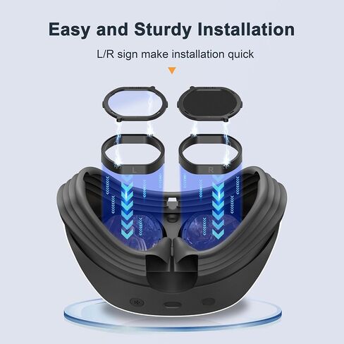 DEVASO Lens Protector Cover Kit for PSVR2, Protector Accessories Compatible with Playstation VR2, Glasses Spacer Anti-Scratch Ring with Blue Light Blocking Glasses for PS VR2, Anti-Scratch & Easy to Install in Saudi Arabia