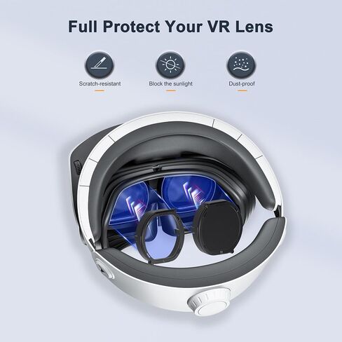 DEVASO Lens Protector Cover Kit for PSVR2, Protector Accessories Compatible with Playstation VR2, Glasses Spacer Anti-Scratch Ring with Blue Light Blocking Glasses for PS VR2, Anti-Scratch & Easy to Install in Saudi Arabia