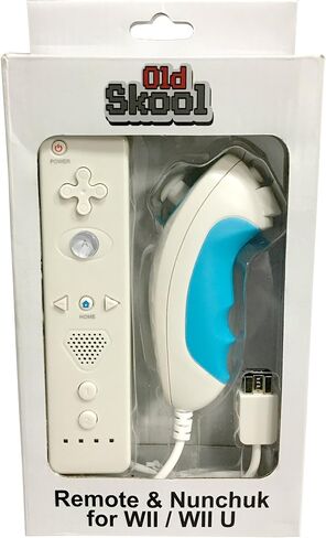 جهاز تحكم Old Skool وجهاز تحكم Nunchuck متوافق مع Wii وWii U - أبيض in Saudi Arabia