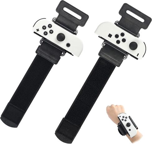 FANPL Upgrade Wrist Bands Compatible with Dance 2024/2023/2022, Adjustable Elastic Strap for Switch & OLED JoyCon Controller, Fit for Adults & Children,2 pack (for Animal Crossing Blue & Green) in Kuwait