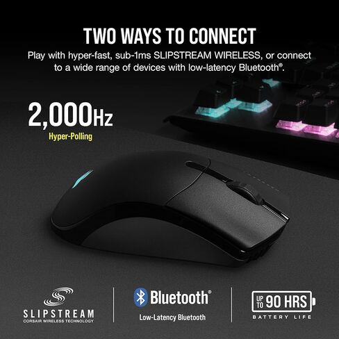 Corsair SABRE RGB PRO WIRELESS CHAMPION SERIES, Ultra-lightweight FPS/MOBA Wireless Gaming Mouse, Black (Renewed) in Saudi Arabia