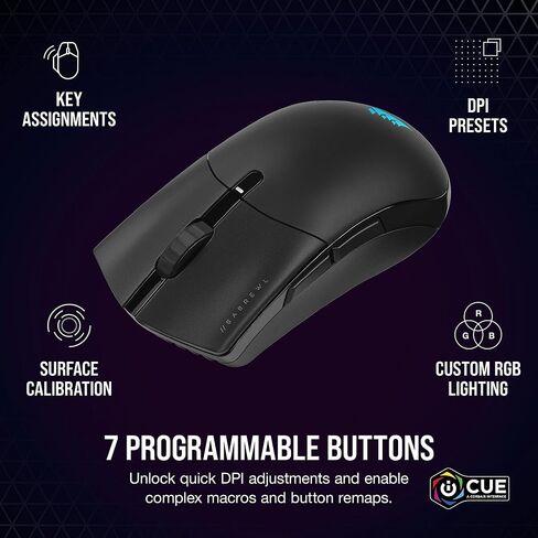 Corsair SABRE RGB PRO WIRELESS CHAMPION SERIES, Ultra-lightweight FPS/MOBA Wireless Gaming Mouse, Black (Renewed) in Saudi Arabia