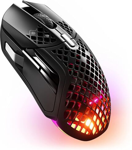 SteelSeries Aerox 9 Wireless - ماوس ألعاب لاسلكي خفيف الوزن للغاية - 18000 CPI - مستشعر بصري TrueMove Air - مقاوم للماء - بطارية 180 ساعة ¬- 18 زرًا قابلاً للبرمجة (متجدد) in Kuwait