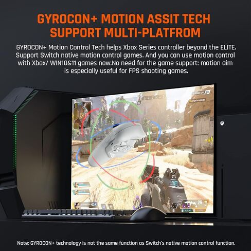 مجاديف وحدة التحكم BIGBIG WON، Armor-X Pro لسلسلة Xbox التي تلعب على Xbox Series X|S/Xbox One/Switch/Win، 6 محاور Gyro Motion Aim|مرفق زر خلفي لاسلكي Turbo لوحدة تحكم Xbox Series X|S in Saudi Arabia