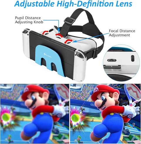 بلواركس سماعة في ار لنينتندو سويتش موديل OLED / نينتندو سويتش 3D VR (الواقع الافتراضي)، نظارات سويتش في ار لابو لجهاز نينتندو سويتش (ابيض) in Kuwait