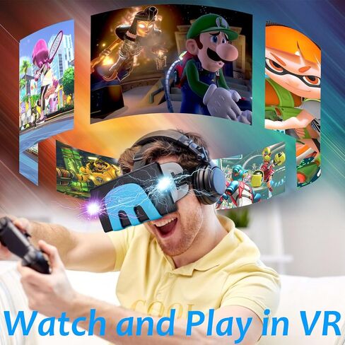 بلواركس سماعة في ار لنينتندو سويتش موديل OLED / نينتندو سويتش 3D VR (الواقع الافتراضي)، نظارات سويتش في ار لابو لجهاز نينتندو سويتش (ابيض) in Kuwait