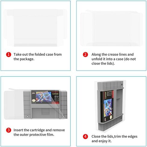 10-Pcs High Quality Plastic Protector Transparent Storage Cases Compatible with N64/SNES Game Boxes – Anti-Dust - Scracth Free - Clear Cases Made Extra Strong (10, N64 Box) in Saudi Arabia
