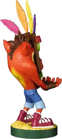 Exquisite Gaming: Crash Bandicoot: Crash Aku Aku - Original Mobile Phone & Gaming Controller Holder, Device Stand, Cable Guys, Licensed Figure in Saudi Arabia