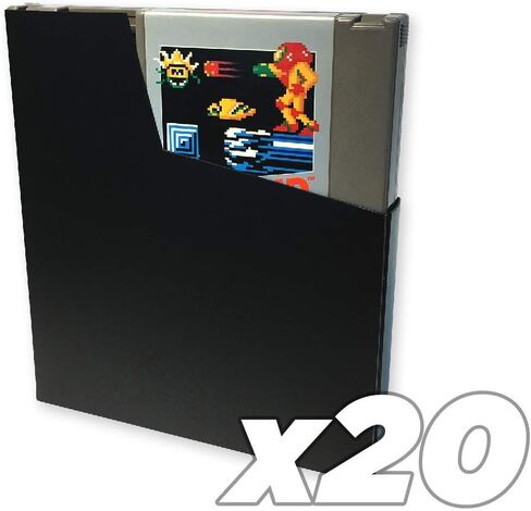 Old Skool 20 package Cartridge Dust covers for USE with Nintendo NES game Cartridges, Dust Protection Sleeves - Black in Saudi Arabia