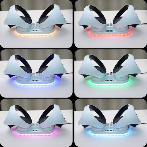 PSVR 2 Charging Station PS VR2 Sense Charging Dock, for Playstation VR2 Sense Controller,Dock with LED Indicator, 2 Magnetic Charger Connector & 1 Type-C Cable - White in Saudi Arabia
