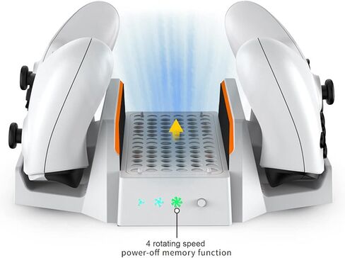Cooling Fan Stand for Xbox Series S, 4 Level Adjustable Speed Cooling Fan with Dual Charging Station, Professional Game Console Cooling Stand for Xbox Series S in Kuwait