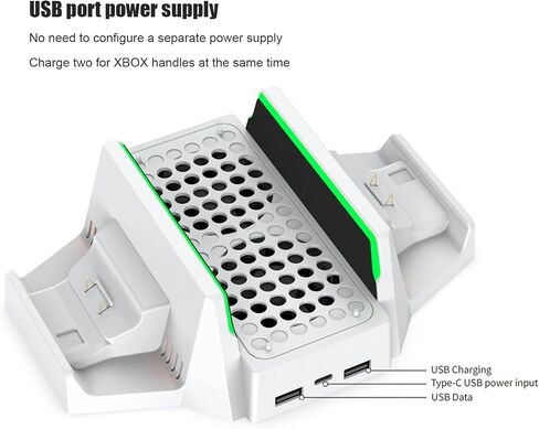Cooling Fan Stand for Xbox Series S, 4 Level Adjustable Speed Cooling Fan with Dual Charging Station, Professional Game Console Cooling Stand for Xbox Series S in Kuwait