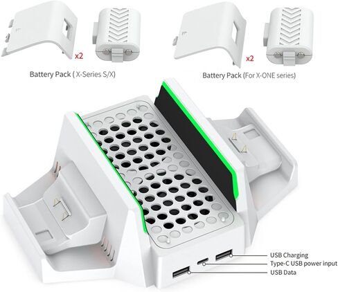 Cooling Fan Stand for Xbox Series S, 4 Level Adjustable Speed Cooling Fan with Dual Charging Station, Professional Game Console Cooling Stand for Xbox Series S in Kuwait