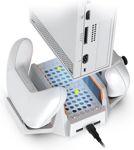Cooling Fan Stand for Xbox Series S, 4 Level Adjustable Speed Cooling Fan with Dual Charging Station, Professional Game Console Cooling Stand for Xbox Series S in Kuwait