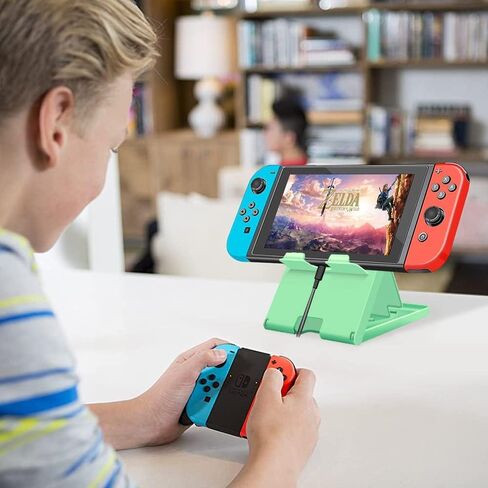 Stand Compatible with Nintendo Switch, Adjustable Switch Playstand, Foldable Phone Stand for Desk, Compact & Portable Switch Holder Accessories (Pink) in Kuwait