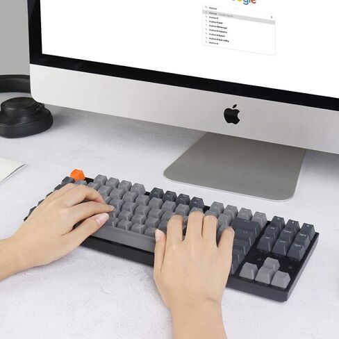 لوحة مفاتيح ميكانيكية Keychron K8 لاسلكية بلوتوث/سلكية USB قابلة للتبديل السريع مع مفتاح Gateron G Pro Blue Switch/إضاءة خلفية LED بيضاء/N-Key Rollover، لوحة مفاتيح كمبيوتر بدون مفتاح 87 مفتاحًا لنظام التشغيل Mac Windows in Saudi Arabia