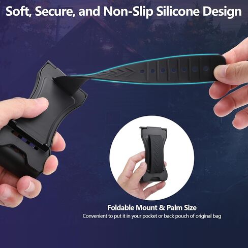 حامل باور بانك من امازير لسطح ستيم، حامل باور بانك بمشبك لسطح تدفق الصمام - اشرطة سيليكون مرنة قابلة للتعديل، متوافق مع معظم مقاسات باور بانك شاحن بي دي 45 واط +, أسود, اكسسوارات in Kuwait