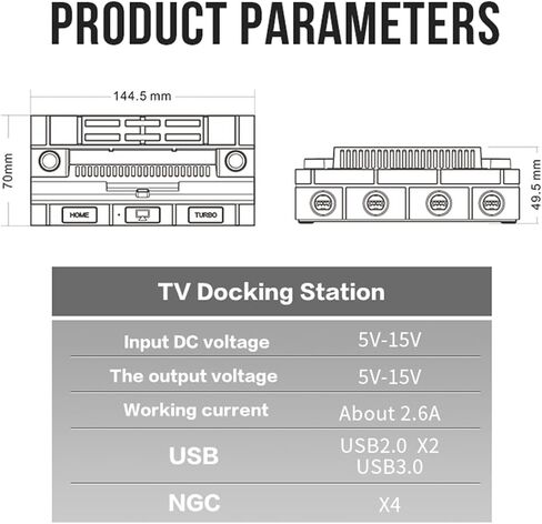 TV Docking Station for Nintendo Switch TV Dock Station,with HDMI and USB 3.0 Port,Gamecube Adapter Support Turbo and Vibration Features in Saudi Arabia