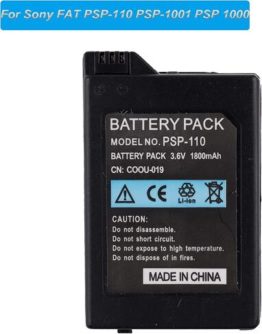 بطارية بديلة E-YIIVIIL PSP-110 متوافقة مع بطارية Sony Fat PSP-110 PSP-1001 PSP 1000 in Saudi Arabia