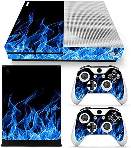 WPS Glossy Protecive Vinyl Decal Skin / stickers Wrap Cover For Xbox One S slim Console + 2 controller (Green glossy) in Saudi Arabia