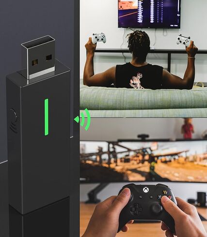 YCCTEAM Wireless Adapter Compatible with Xbox One Controller Wireless, Wireless Receiver with Driver on Windows 11/10/8.1 in Kuwait
