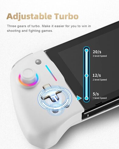 binbok Wired Switch Controllers for Nintendo Switch/OLED Controller，Switch Pro Controller One-Piece Joypad，Switch Controller Joypad for Handheld Mode with Back Map Button/Turbo/Motion Control (Black in Saudi Arabia