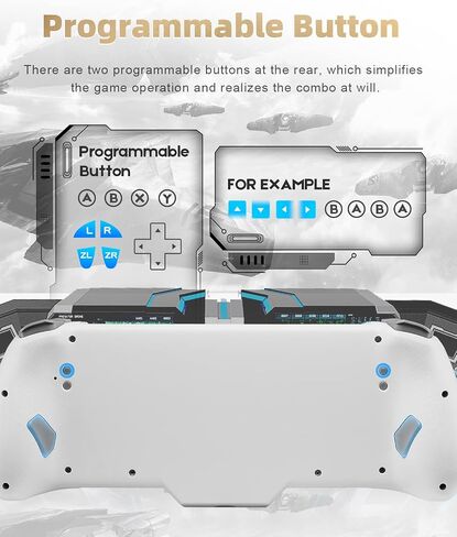 binbok Wired Switch Controllers for Nintendo Switch/OLED Controller，Switch Pro Controller One-Piece Joypad，Switch Controller Joypad for Handheld Mode with Back Map Button/Turbo/Motion Control (Black in Saudi Arabia
