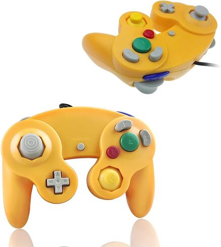 وحدة تحكم Reiso Gamecube، 2 حزمة NGC وحدة تحكم سلكية كلاسيكية لوحدة تحكم Wii Game Cube (أسود وأسود) in Kuwait