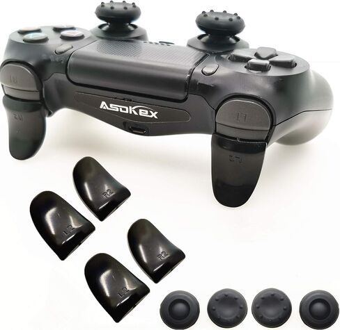 L2 R2 Ps4 Trigger Extenders (1 Pair L2 R2 Triggers, 4pcs Joystick Cap, 2 Pairs LED Light Bar Decal) for Playstation 4 Controller in Kuwait