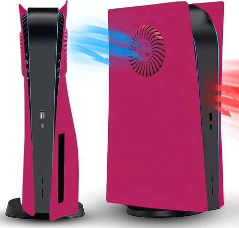 Disc Edition Face Plates with Cooling Vents Cover Skins Shell Panels for PS5 Console, Accessories for PlayStation 5 Protective Shell Replacement Faceplate (Nova Pink) in Kuwait