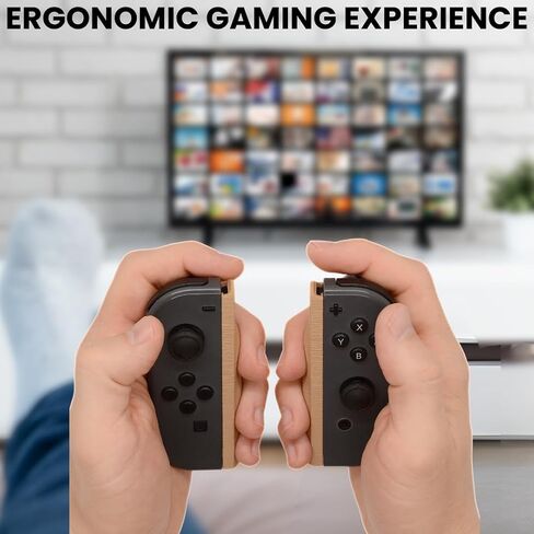PALMEASE. Wood Comfort Grip Compatible with Nintendo Switch - Nintendo Switch Oled - Joycon Controller Grip - Nintendo Switch Accessories - Nintendo Switch Controller - Switch Handheld Grip in Saudi Arabia