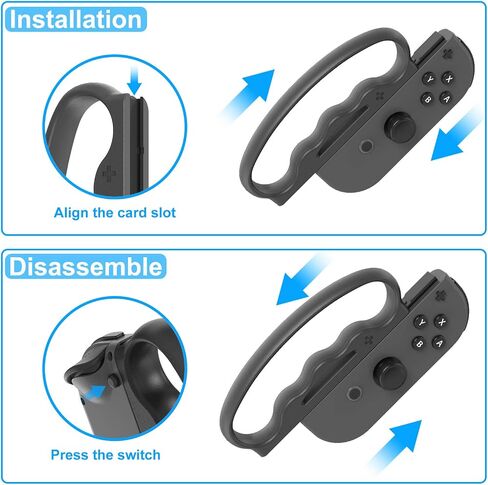 FYOUNG Fitness Boxing Hand Grip متوافق مع Switch/Switch OLED Joy Con Controller، مقبض مقبض متوافق مع ألعاب Switch Fitness Boxing - أسود in Saudi Arabia