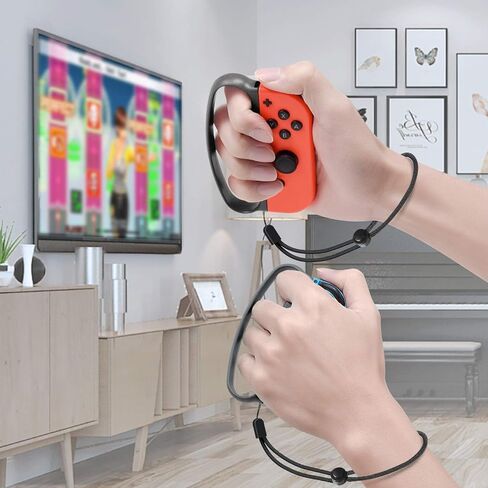 FYOUNG Fitness Boxing Hand Grip متوافق مع Switch/Switch OLED Joy Con Controller، مقبض مقبض متوافق مع ألعاب Switch Fitness Boxing - أسود in Saudi Arabia