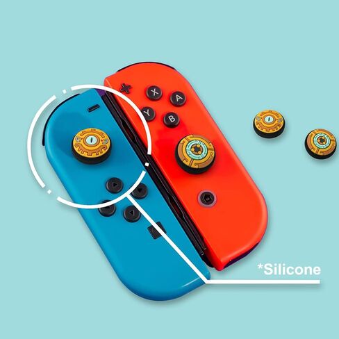 4 قطع من أغطية Jusy Thumb Grip المتوافقة مع Nintendo Switch/OLED/Switch Lite، عصا تحكم ناعمة من السيليكون Joy-Con، غطاء عصا تناظرية ثلاثية الأبعاد لطيفة، 132 in Kuwait