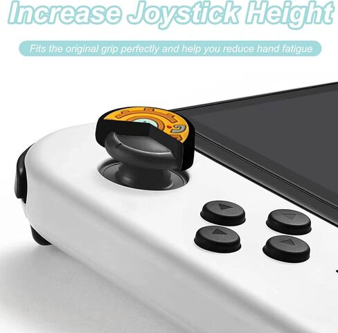 4 قطع من أغطية Jusy Thumb Grip المتوافقة مع Nintendo Switch/OLED/Switch Lite، عصا تحكم ناعمة من السيليكون Joy-Con، غطاء عصا تناظرية ثلاثية الأبعاد لطيفة، 132 in Kuwait