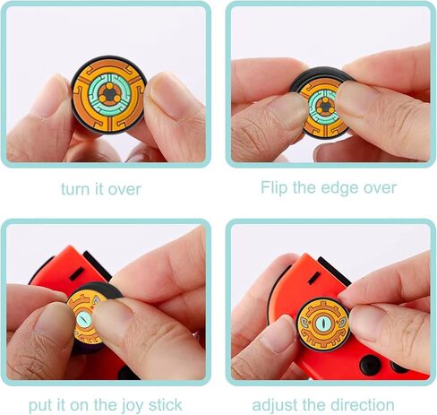 4 قطع من أغطية Jusy Thumb Grip المتوافقة مع Nintendo Switch/OLED/Switch Lite، عصا تحكم ناعمة من السيليكون Joy-Con، غطاء عصا تناظرية ثلاثية الأبعاد لطيفة، 132 in Kuwait