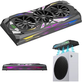 ZAONOOL Cooling Fan for Xbox Series S with 12 RGB Light Modes, Fan Cooling System Accessories, Top Cooler Fan for Console with 3 Level Adjustable Fan Speed, Dual Purpose USB Port for Xbox Series S in Kuwait