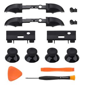 TOMSIN Bumpers & Thumbsticks Replacement LB RB Button for Xbox Series X/S Controllers (6 Pcs)(Black & White) in Kuwait