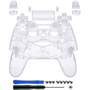 eXtremeRate Classics SNES Style Replacement Touchpad Front Back Shell with Face Buttons Compatible with ps4 Slim Pro CUH-ZCT2 Controller - Controller NOT Included in Saudi Arabia