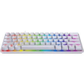 Razer Huntsman Mini 60 Percent Wired Optical Clicky Switch Gaming Keyboard with Chroma RGB Backlighting, PBT Keycaps, Mechanical Keyboards for PC Gaming Computer, Mercury White (Renewed) in Saudi Arabia