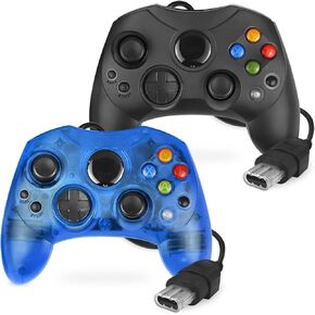 Yioone Controller Replacement for Xbox Controller S-Type/Original Xbox Controller,Classic Controller Compatible with Original Xbox Console (Black and Black) in Saudi Arabia